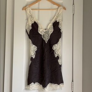 Victoria secret dark grey silk slip